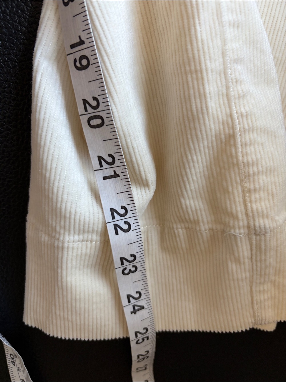 Maeve Anthropologie The Colette Pants Ivory High Rise Cropped Corduroy Sz 34 NEW - Picture 13 of 13